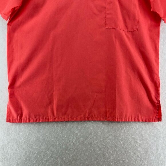 UA Scrubs Top Mens Size L V-Neck Short Sleeve Medical Uniform Melon Orange - Picture 4 of 10